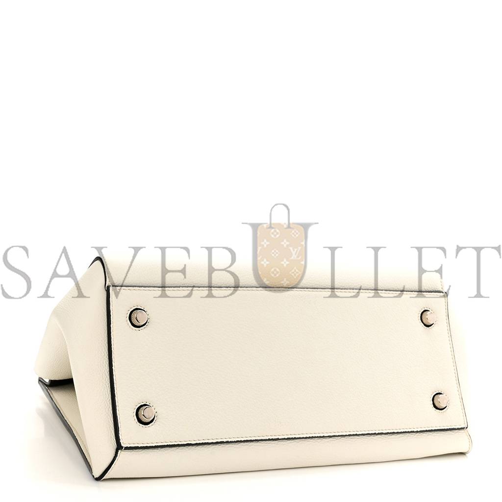 CELINE GRAINED CALFSKIN MEDIUM EDGE SHOULDER BAG WHITE (34*25*17cm)