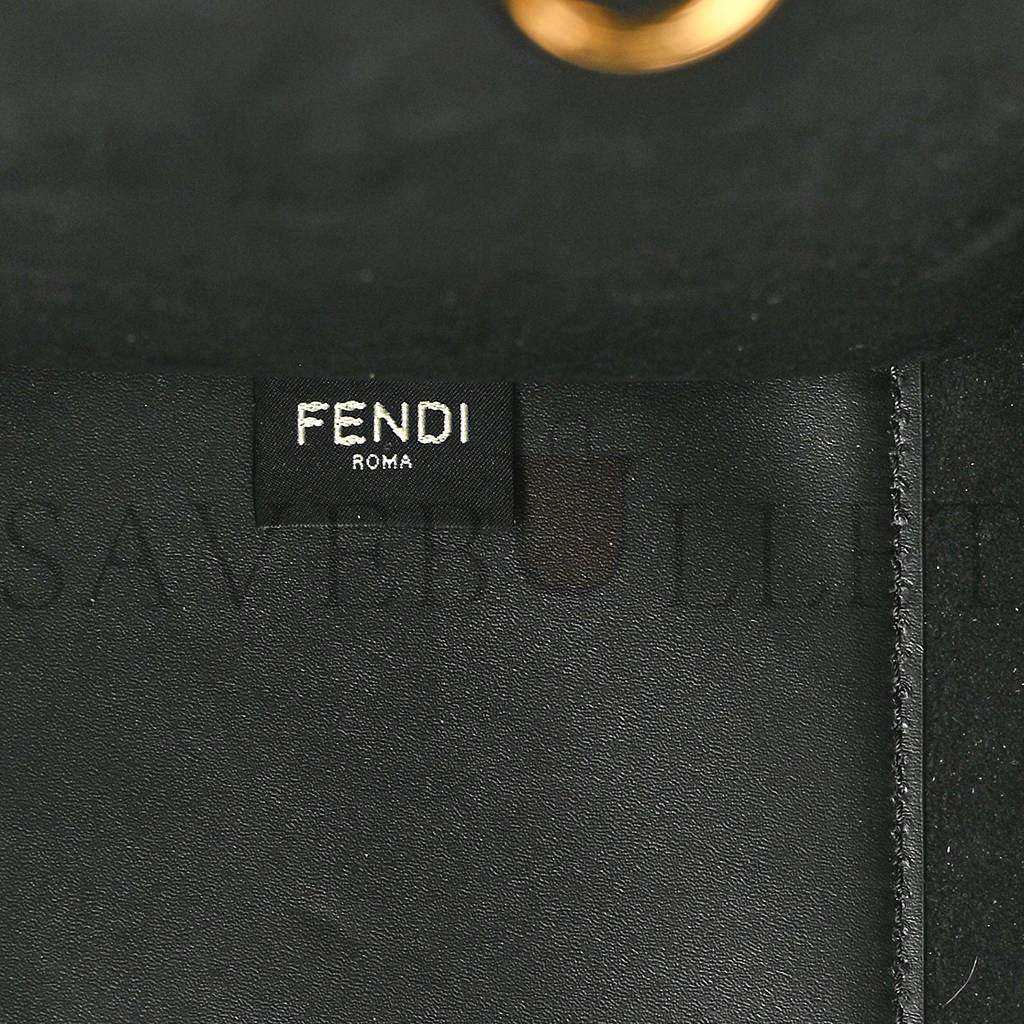 FENDI VITELLO KING PLEXIGLASS MEDIUM FENDI SUNSHINE SHOPPER TOTE BLACK (14*12*6cm)